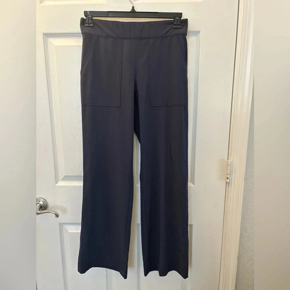 Athleta Chelsea Wide Leg Pant Navy Blue Pull On Pants Lightweight Pocket… - Picture 3 of 6